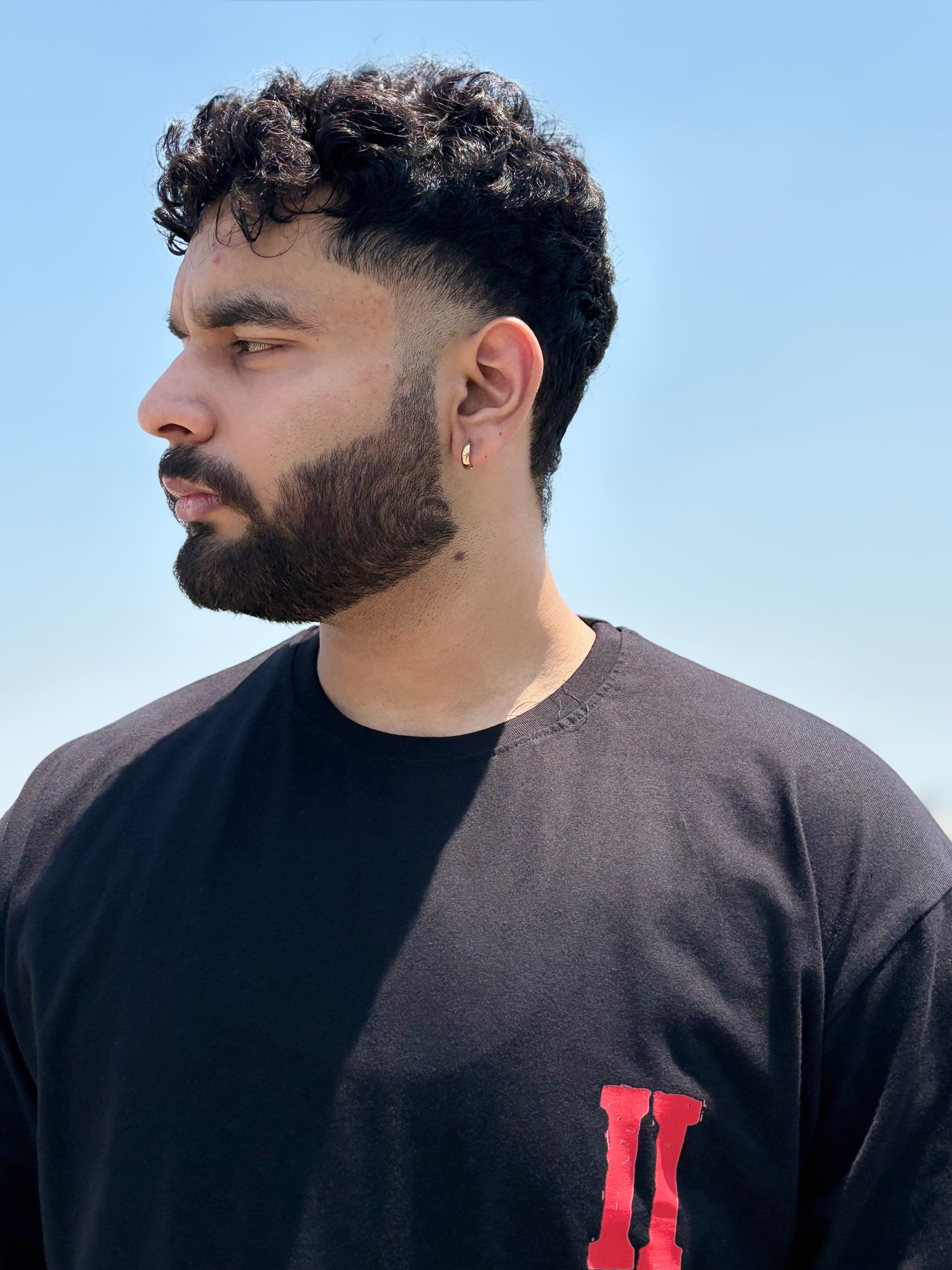 Front graphic design on Blood Moon Cowboy oversized T-shirt by V-Era Haus